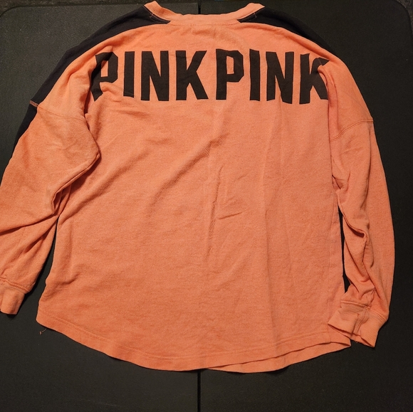 PINK Victoria's Secret Tops - Victoria's Secret PINK women's pink/black pullover sweatshirt. Size medium